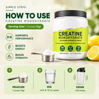Créatine Monohydrate : Gain de Force Musculaire, Récupération Post-Entraînement, Prise de Masse, Mélange de Protéines Whey pour Sportifs
