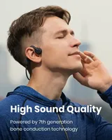 Untuk SHOKZ OpenMove Earphone Nirkabel Konduksi Tulang Terbuka untuk Headphone Olahraga Bluetooth LED Tahan Keringat untuk Berlari