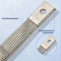 Bande tressée conductrice en alliage d'aluminium et de magnésium à prix abordable, bande plate flexible pour le blindage des câbles, anti-oxydation