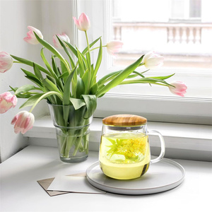 Tasses à thé <span class=keywords><strong>en</strong></span> <span class=keywords><strong>verre</strong></span> <span class=keywords><strong>avec</strong></span> couvercle <span class=keywords><strong>en</strong></span> bambou <span class=keywords><strong>Infuseur</strong></span> à thé Passoire Ensemble de filtres Tasses <span class=keywords><strong>en</strong></span> borosilicate <span class=keywords><strong>Tasse</strong></span> à thé transparente pour la floraison du thé <span class=keywords><strong>en</strong></span> vrac - Product Image 4