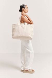 Custom Logo Extra Large Heavy Duty Organic <b>Canvas</b> <b>Tote</b> Bag With Bottom Gusset - Product Image 5