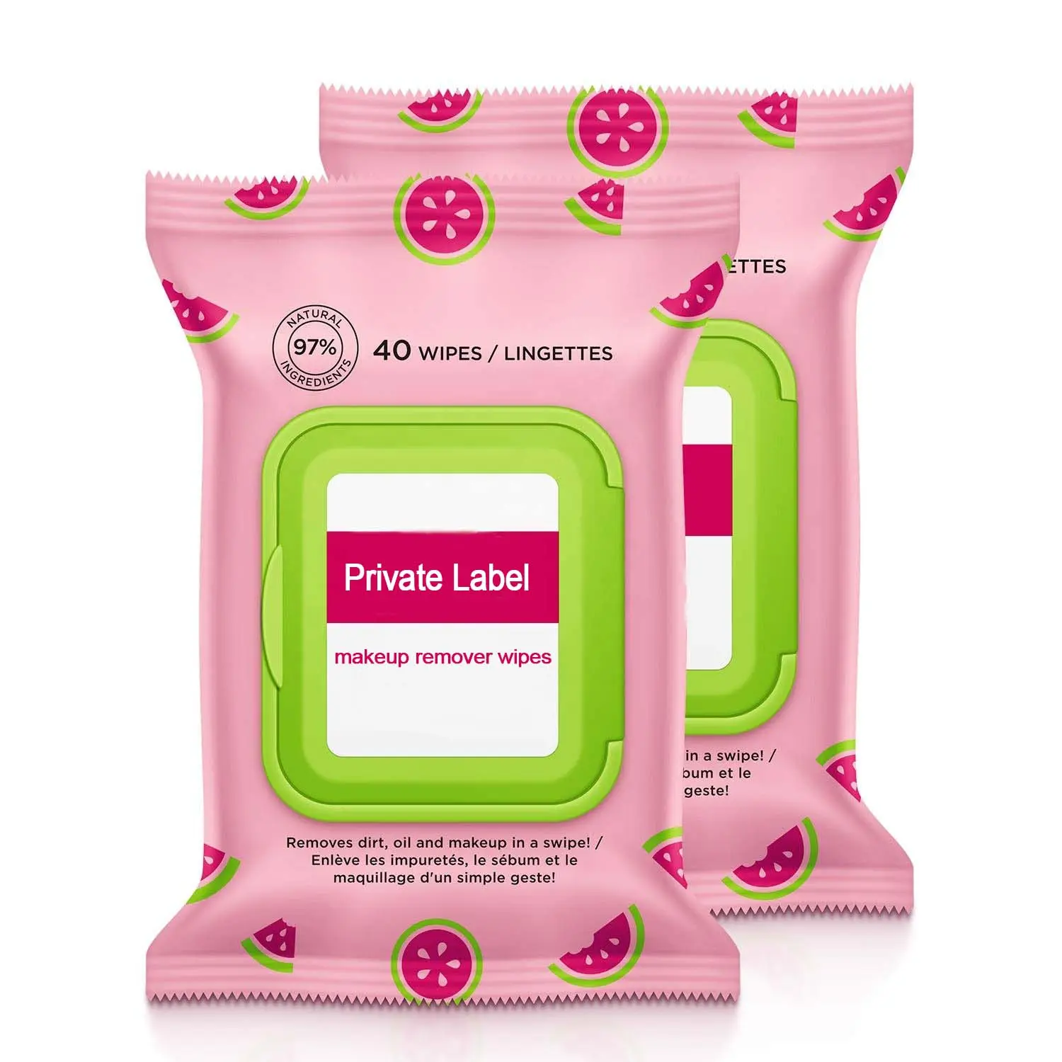 Private Label Facial Skin Cleaning Individual Facial And Makeup Removal Wipes To Travel