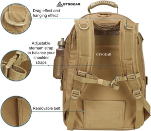 BPL38 C4 sac à dos tactique pour hommes grande capacité USB sac de voyage fermeture éclair étanche pour l'alpinisme en plein air loisirs loisirs - Product Image 6