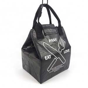 Personalizado ligero resistente al agua lavable marrón térmico Tyvek Material aislado reutilizable refrigerador bolsas de almuerzo para mujeres - Product Image 3