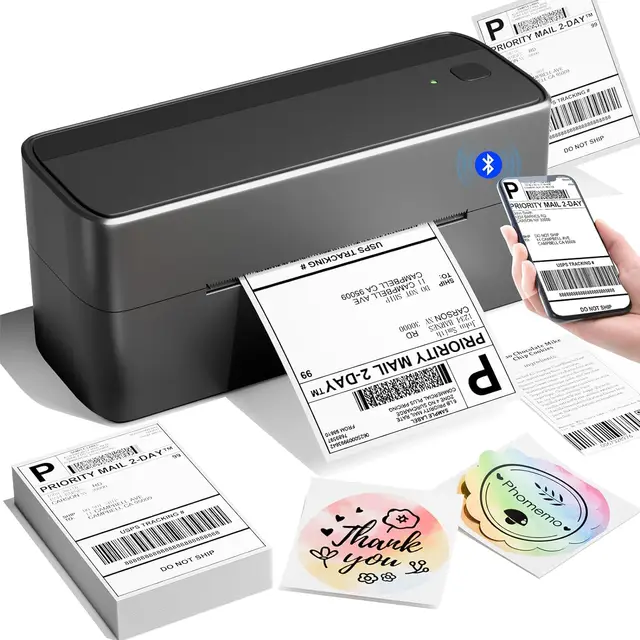 Phomemo PM241BT Wireless 4x6 Shipping Label Printer Thermal Barcode Printer for Small Business Support Waybill Maker
