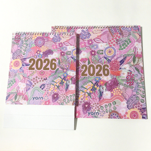 Promotion Custom Office Gift Cheap Saddle Stitch Spiral Binding Daily Monthly Printing Desk Table Wall Calendar Set