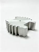 Radiateur de refroidissement en aluminium extrudé pour amplificateur audio haute puissance de la marque Zhongxin, dissipateur thermique en alliage d'aluminium extrudé sur mesure