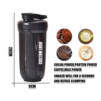 Bouteille d'eau sport en PP de 680 ml avec bouchon à vis, impression de logo personnalisée sur soie, sans BPA, anti-fuite, pour boire directement, idéale pour la gym et les cadeaux promotionnels