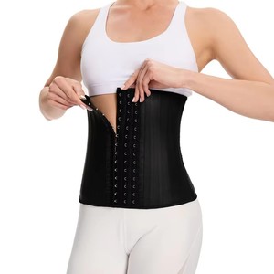 Corset amincissant ajustable à crochets, 25 baleines en acier, en latex mat et coton, <span class=keywords><strong>pour</strong></span> le fitness et le remodelage abdominal, usage quotidien et salle <span class=keywords><strong>de</strong></span> sport - Product Image 2