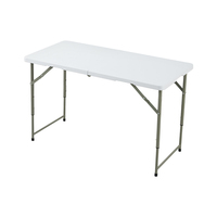 Table pliante rectangulaire multifonctionnelle en plastique pour stand d'exposition, jardin et barbecue – Offre spéciale