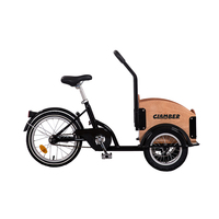 Vélo cargo enfant à 3 roues Clamber, simple vitesse, cadre stable, capacité de charge 30 kg, entrepôt UE, Bakfiets néerlandais