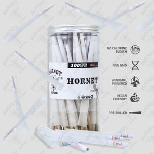 Conos Blancos Enrollados Personalizables de 110 mm, Tamaño King Size, 50 Unidades por Lata, Conos de Papel Transparente para Fumar al por Mayor - Product Image 4