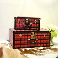 Ensemble de Bagages 3 Pièces Valise en Cuir de Luxe Vintage pour Décoration d'Intérieur Vente en Gros Usine