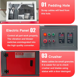 Nhỏ đồng nhựa tách cắt nhỏ dây đồng granulator wirecable tái chế máy nghiền phế liệu tách nhỏ - Product Image 5
