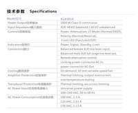 Hot Selling KW181A 1000W HF Class D Power Amplifier Active Metal XLR Sound Card Input Professional Stage Sound Equipment