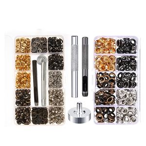 Commercio all'ingrosso 400 #6mm fori scarpe da cintura Grommet in ottone materiale scarpa tonda Kit di occhielli di pizzo <span class=keywords><strong>per</strong></span> <span class=keywords><strong>Banner</strong></span> di abbigliamento - Product Image 1