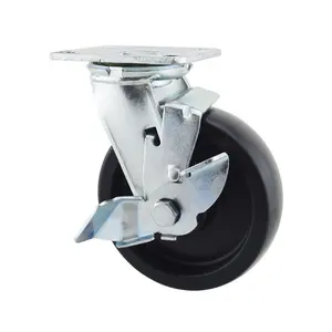 WBD Supplier Industrial Heavy Duty Black Pp Material Roller Bearing Casters And Wheels