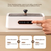 Nettoyeur à ultrasons Gexianzhe pour lunettes, lentilles de contact, aligneurs dentaires, bijoux ; Élimination des taches par vibration en acier inoxydable