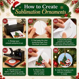 Cerámica Personalizada al por Mayor, Cerámica Redonda de 2.75 Pulgadas para Sublimación, Adornos para Árboles de Navidad, Adornos de Cerámica para Sublimación - Product Image 4