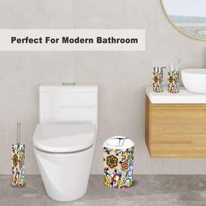 Juego de accesorios de baño, 6 piezas, objetos decorativos tradicionales mexicanos, <span class=keywords><strong>Talavera</strong></span> para encimera, decoración Bohemia - Product Image 4