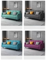 Sofá Seccional Elegante para Sala de Estar, Juego de Muebles de Dos Plazas, Tela Moderna, Sofá Cama de Bajo Precio para Hospital, Escuela y Hogar