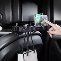 Crochet de voiture multifonctionnel créatif pour appuie-tête arrière, support de téléphone portable à boucle de verrouillage, modèle universel