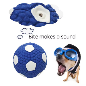 Yzs-pet lateks gıcırtılı futbol topu oyuncak dayanıklı çiğnemek interaktif eğitim köpek oyuncak - Product Image 3