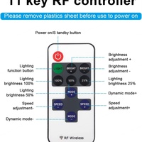 Télécommande Aipin Easy Connection pour Bande LED Colorée, 11 Touches, DC 5-24V, Garantie 1 An, Certifiée CE/FCC/ROHS