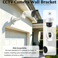 Support mural pour caméra avec base circulaire en plastique blanc de 9 cm pour moniteur de sécurité CCTV