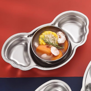 Platos divididos en forma de <span class=keywords><strong>Koala</strong></span> para el almuerzo Camping 304 plato dividido de acero inoxidable 3 secciones platos de cena irrompibles bandeja de comida - Product Image 6