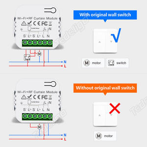 <span class=keywords><strong>Interruptor</strong></span> de Cortina Inteligente <span class=keywords><strong>WiFi</strong></span> RF Tuya, Módulo de Control de Persianas Enrollables para Garaje y Control Remoto de 5 Canales, Compatible con Alexa, 110V 220V - Product Image 4