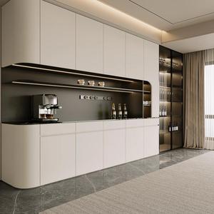 Buffet en bois de luxe sur mesure avec portes en verre pour salle à manger - Product Image 1