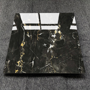 <span class=keywords><strong>Carrelage</strong></span> noir poli veiné or, <span class=keywords><strong>carrelage</strong></span> de sol en porcelaine foncé semi-granite poli - Product Image 1