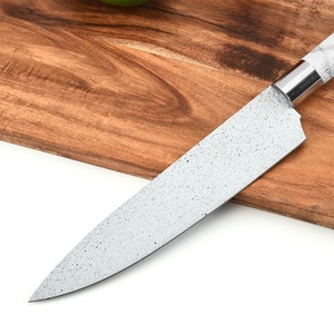 Ensemble de couteaux de style marbre tendance, 6 pièces, antiadhésifs, pour la cuisine - Product Image 4