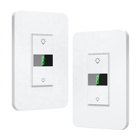 Interrupteur variateur d'intensité lumineuse numérique ETL à 3 voies, variateur intelligent Tuya, interrupteur intelligent compatible avec Siri, Alexa et Google Home