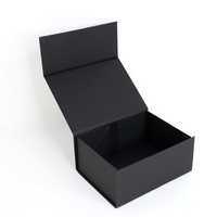 Boîtes cadeaux en carton rigide pliables avec fermeture magnétique, logo UV noir premium personnalisé