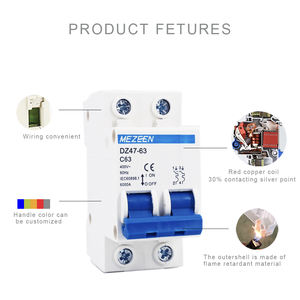 Prix usine <span class=keywords><strong>classique</strong></span> modèle 2 pôle <span class=keywords><strong>disjoncteur</strong></span> miniature ac 240-415V 1-63 amp din rail mcb <span class=keywords><strong>disjoncteur</strong></span> - Product Image 3