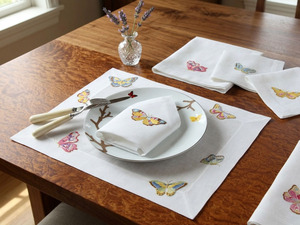 Ensemble de sets de table et serviettes en coton brodés à la main, motif poisson corail, pour mariage traditionnel, vente en gros personnalisée, décoration de table pour la maison et les restaurants - Product Image 6