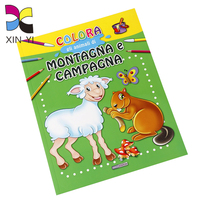 Livre de coloriage pour enfants sur le thème des animaux personnalisé, impression couleur intégrale, papier offset recyclable, livre d'activités de dessin pour enfants