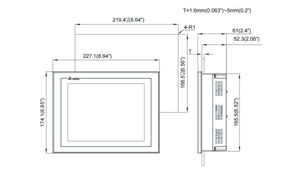 Panneau d'opérateur HMI DOP‑100 haute performance de 8 pouces, compatible USB, Ethernet et carte SD, pour équipement de fabrication - Product Image 4