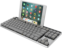 Keyboard komputer mekanis, 87 tombol kualitas tinggi 2.4Ghz nirkabel + BT5.0, Keyboard komputer Multi perangkat dengan Slot untuk Win/iOS/