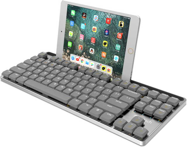 High Quality 87 Keys 2.4Ghz Wireless + BT5.0 Wireless Keyboard Mechanical Computer Keyboard Multi Devices with Slot for Win/iOS/