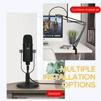 Microphones professionnels BM-86 DSP à réduction de bruit avec support de bras USB LOS système Android son haute fidélité diffusion en direct animation