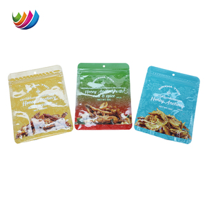 Sacs d'emballage alimentaire refermables à fermeture éclair en plastique imprimés sur mesure, scellés sur 3 côtés, pour anchois séchés - Product Image 6