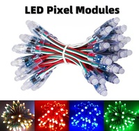 WS281 IP68 lampu String modul piksel LED iklan warna RGB penuh dapat disesuaikan lampu DC 5V 12mm kinerja tinggi