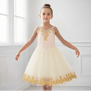 Elegante abito da balletto in rete elasticizzata viola per bambine Costume da spettacolo di <span class=keywords><strong>danza</strong></span> lirica per bambini - Product Image 1