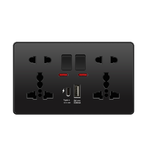 Ổ cắm công tắc điện tiêu chuẩn Anh Quốc 13A 220V, mặt phẳng PC, màu đen mờ trắng - Product Image 6