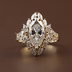 Joyería nupcial fina de primera calidad para mujer, anillo de compromiso de lujo con diamante cultivado en laboratorio de 3.5 quilates en plata, oro de 10K, oro de 14K, oro de 18K - Product Image 1