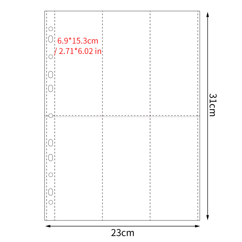 A4 6-pockets vertical