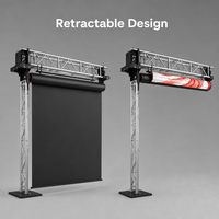 Écran LED motorisé ultra-fin et portable, affichage intelligent à défilement pour cinéma maison haut de gamme en intérieur.